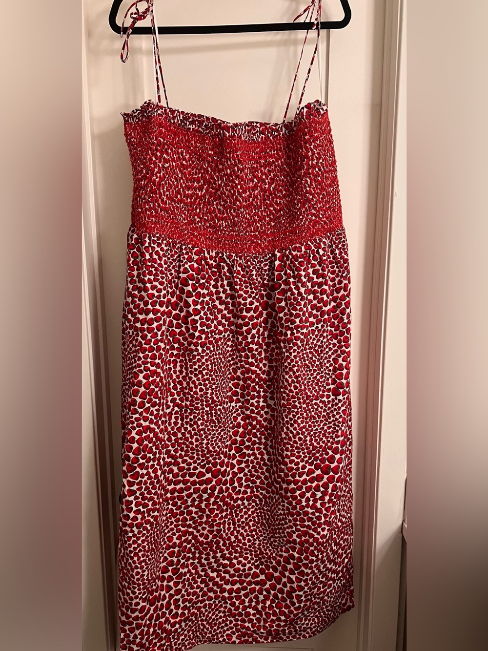 JCrew Smocked strawberry dress size 3X